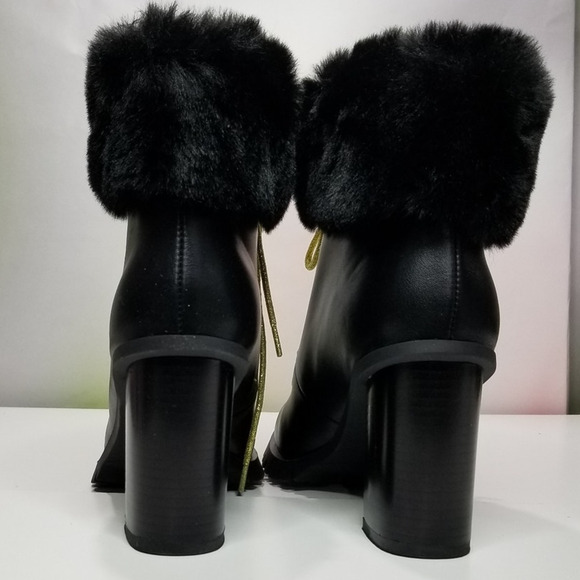 Things II Come Maliyana Lace-Up Embellished Block-Heel Booties Size 7.5 NWT - Picture 7 of 9